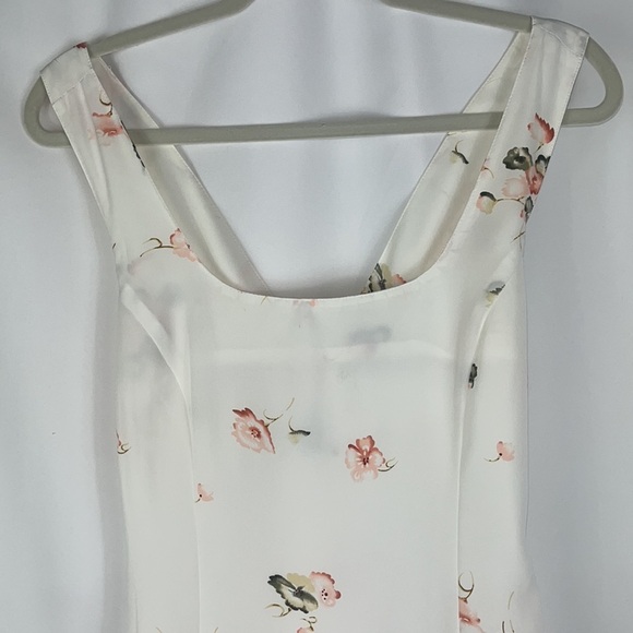 Newport News floral fit/flare flowy midi length dress Sz 8 - Picture 3 of 9